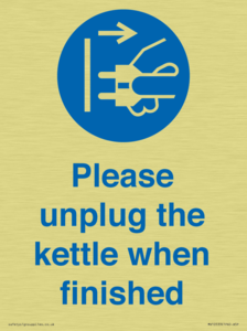 Please unplug the kettle when finished